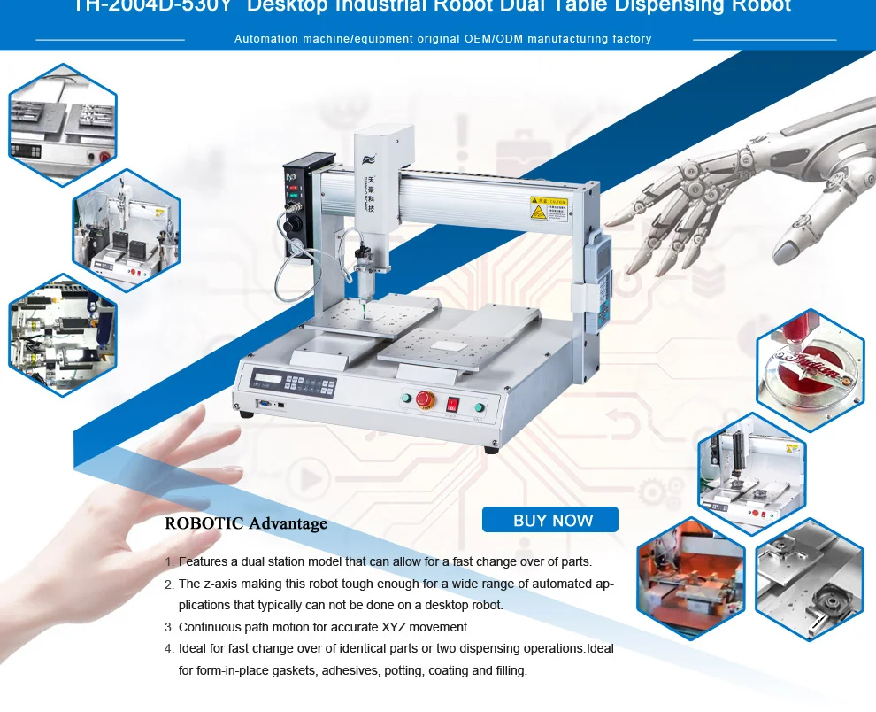 
Automatic glue dispensing robots with Dual station systems TH-2004D-530Y-KJ 