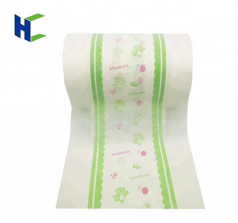 Воздухопроницаемая пленка с принтом, рулон фоновой пленки, Полиэтиленовая ламинированная пленка для гигиенических детских подгузников