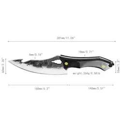 New 6 Inch 5Cr15Mov Stainless Steel Full Tang Hammer Bottle Opener Pointed Tip Razor Sharp Chef knife