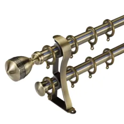 designs fancy mechanical metal curve wooden finals hanging two curtain rods