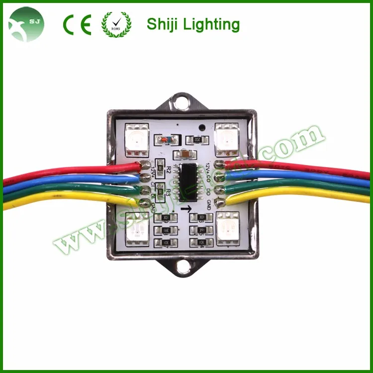 Освещение Shiji 4 шт. SMD 5050 RGB светодиодные квадратные пиксельные водонепроницаемые модули для наружного