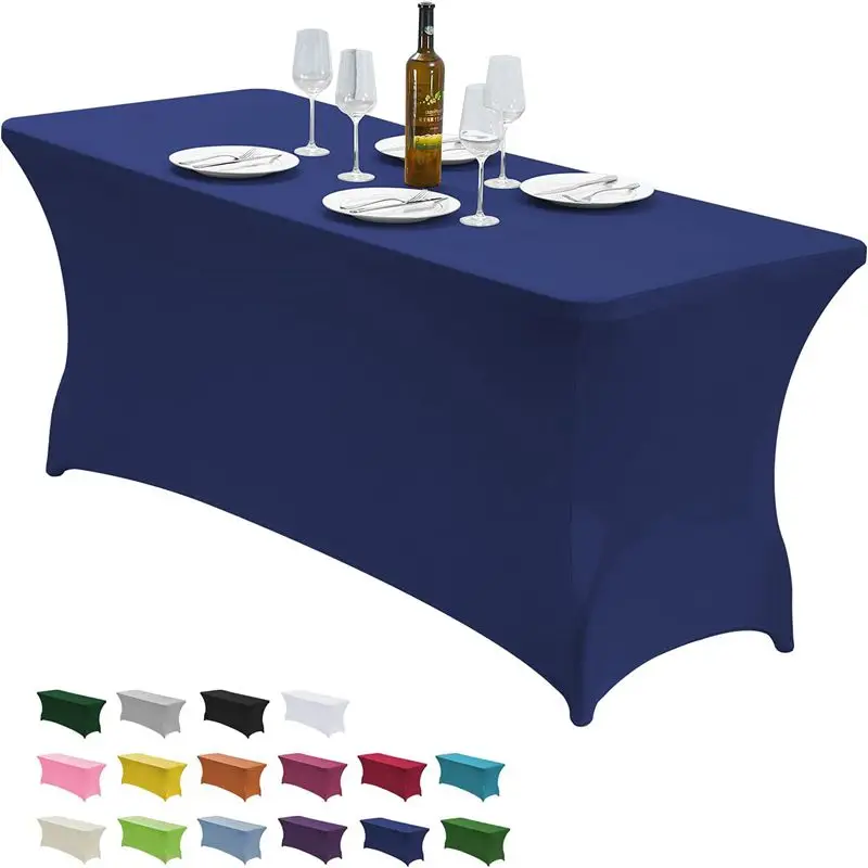 Spandex Stretch Table Cover Protector  Fitted Tablecloths for Banquet Wedding Party Hotel Birthday