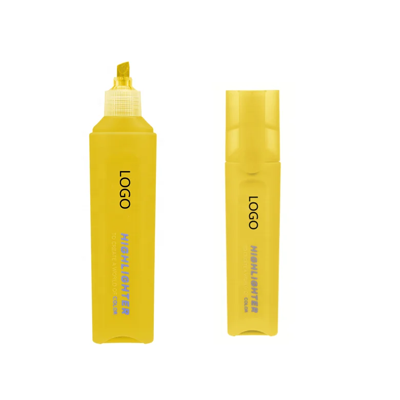 private label high quality pastel neon  color chisel tip marker pen highlighter