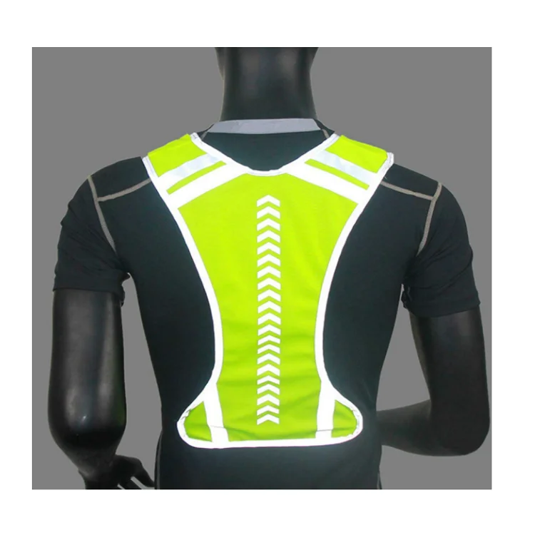 Регулируемый спортивный светоотражающий жилет для бега или езды на велосипеде, с карманом, для взрослых и детей, защитное снаряжение для бега, прогулок