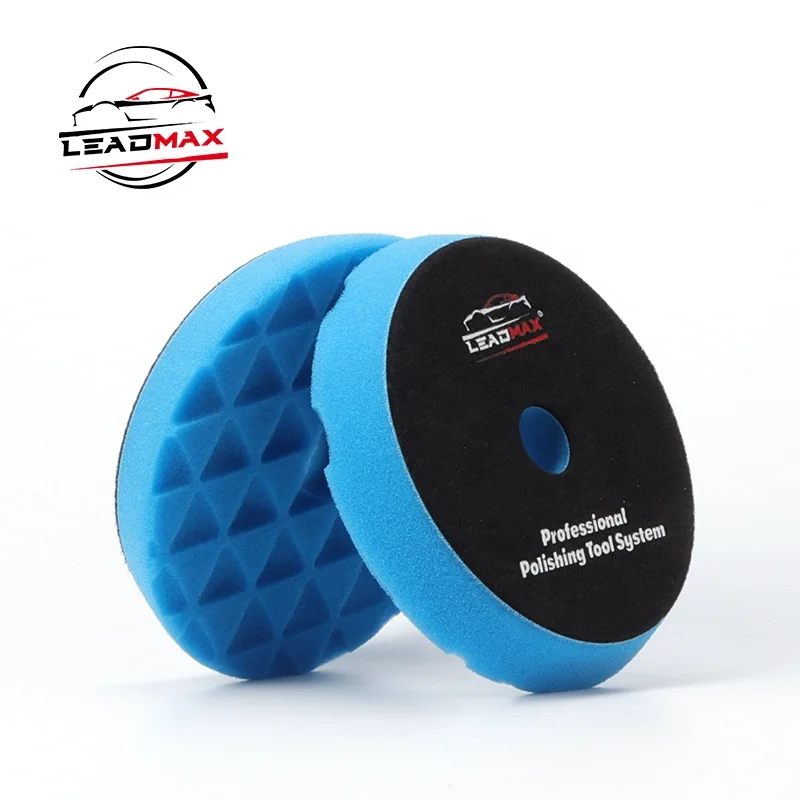LEADMAX Auto Polishing Blue 5 inch imported Sponge Polishing Foam Pads 6 inch Buffing Waxing for  polisher  cr Pad For detailing