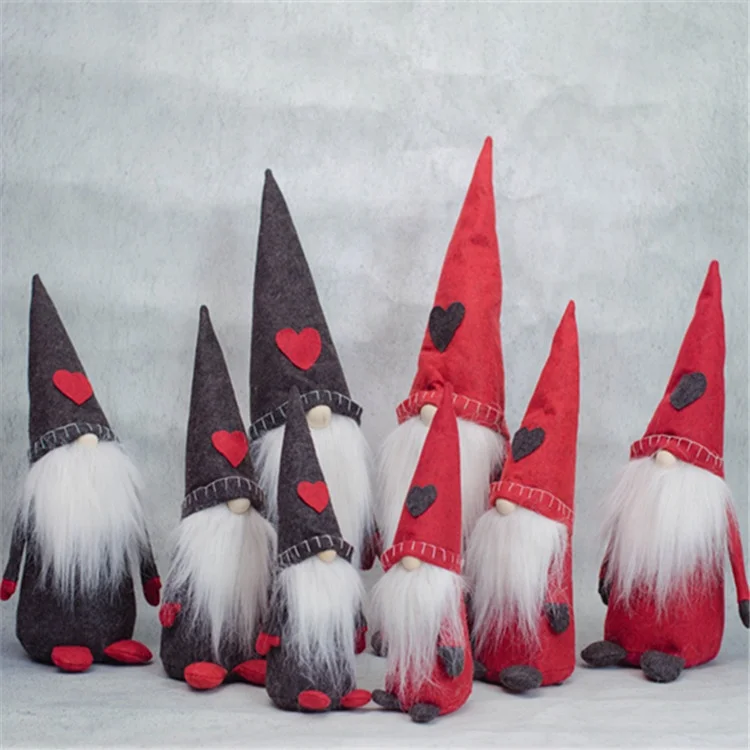 
Christmas Gnomes Plush Handmade Swedish Tomte Santa Scandinavian Figurine Nordic Plush Elf Doll Gnome Ornaments 