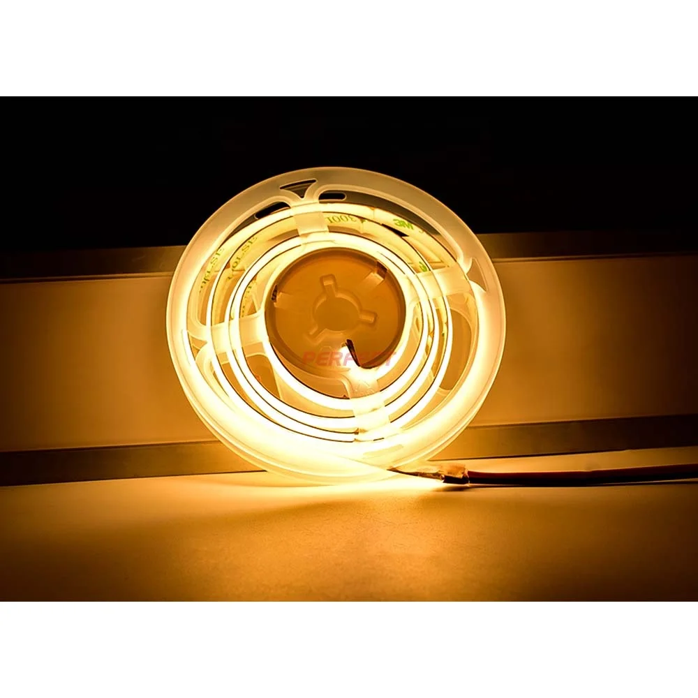 Смарт-освещение на заказ светодиодные полосы Cri90 высокой плотности 480 светодиодов 11 Вт Cob ленты 24 В IP20 IP65 силиконовые белые