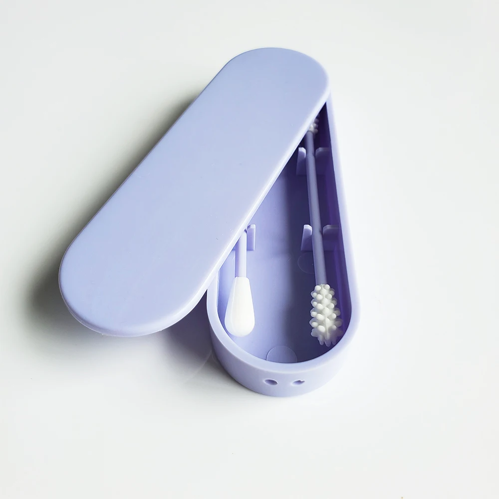 Make Up Cleaning Reuse Swab Silicon Tips 2pcs Silicone Cotton Ear Swab
