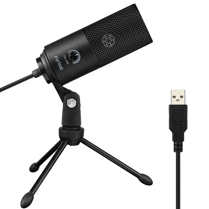 FIFINE K669B USB Computer Condenser Microphone for Live Streaming Recording