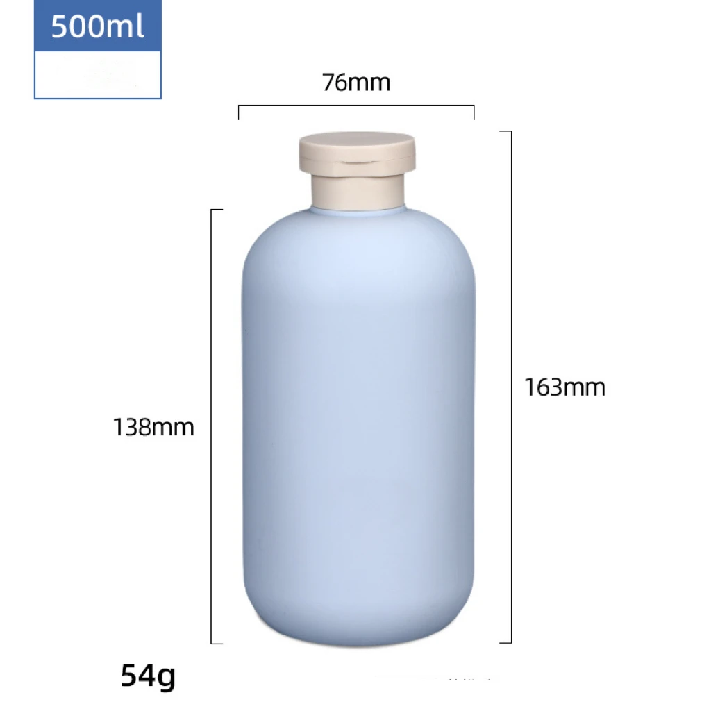 300ml 500ml PDPE Round Empty Plastic Pump Dispenser Bottles Cosmetic Packaging With Lids/Caps for Shampoo Lotion Body Wash
