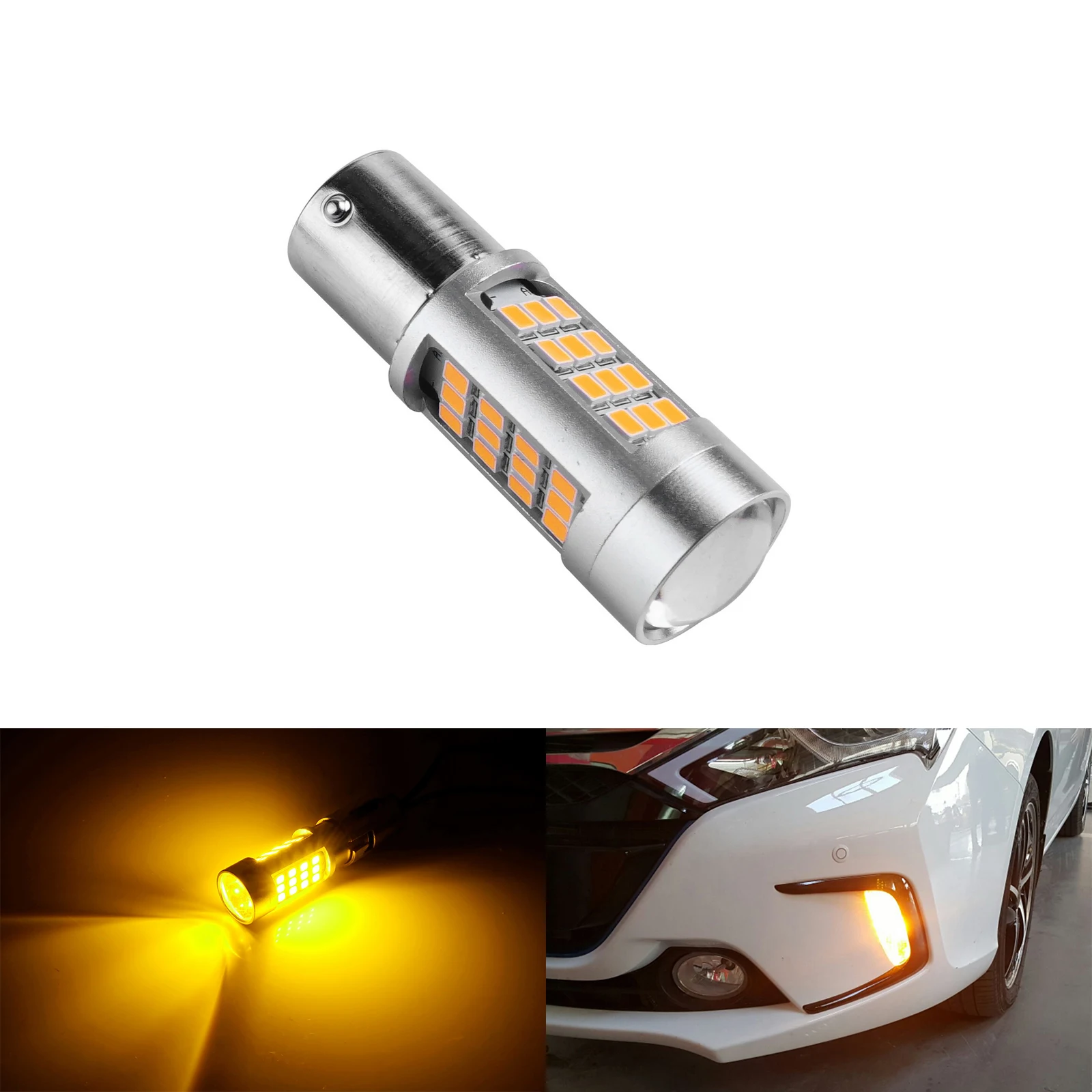  Новинка 1156 2835 42SMD безошибочная Canbus 360 Белая светодиодная лампа заднего хода поворота стоп-сигнала дневные ходовые огни P21W