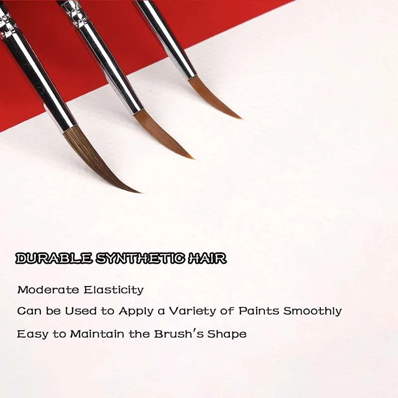LISI 11pcs Wooden Handle Miniature Detail Paint Brushes Set For Fine Acrylic, Watercolor,Oil,Models Detailing Art Painting