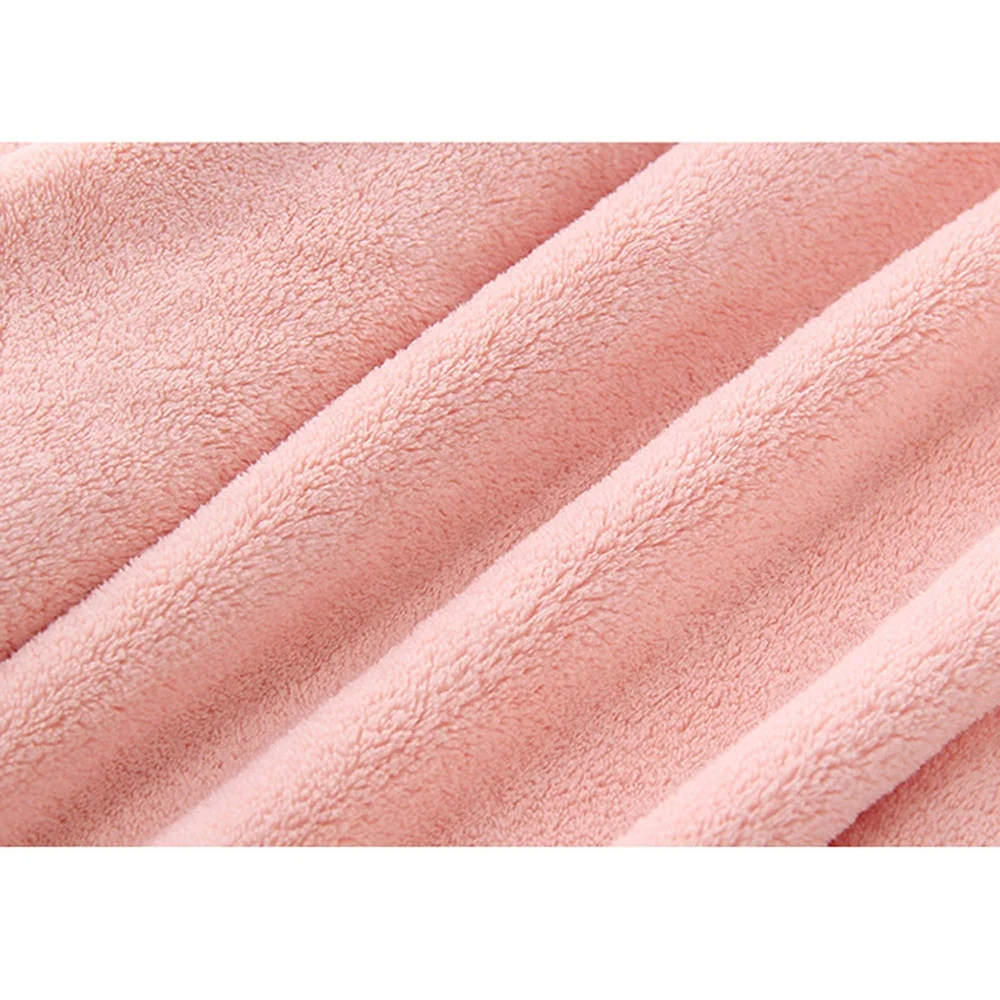 Coral Fleece Super Soft and Absorbent Baby Hooded  Bathrobe  With Embroidery