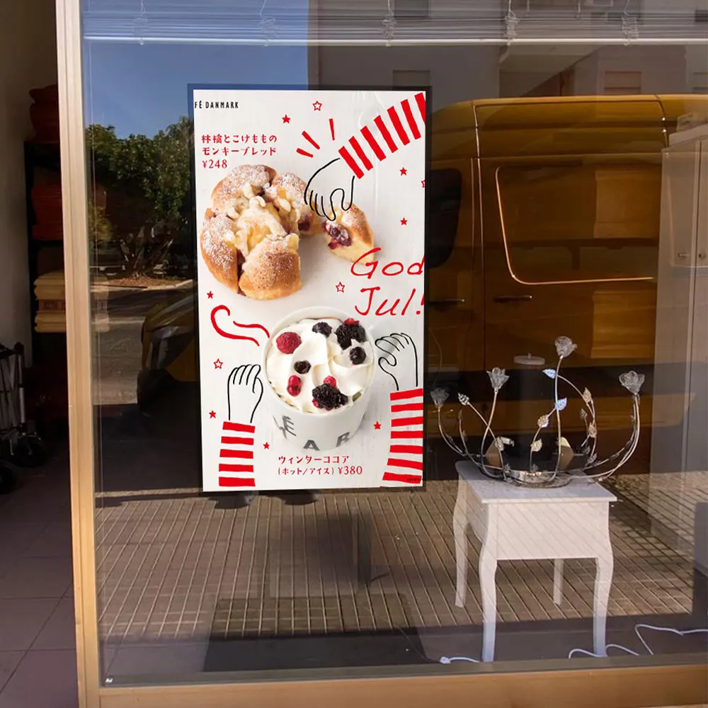 Floor Stand Wall Hanging Mount Lcd Touch Screen Window Advertising Display Playing Equipment