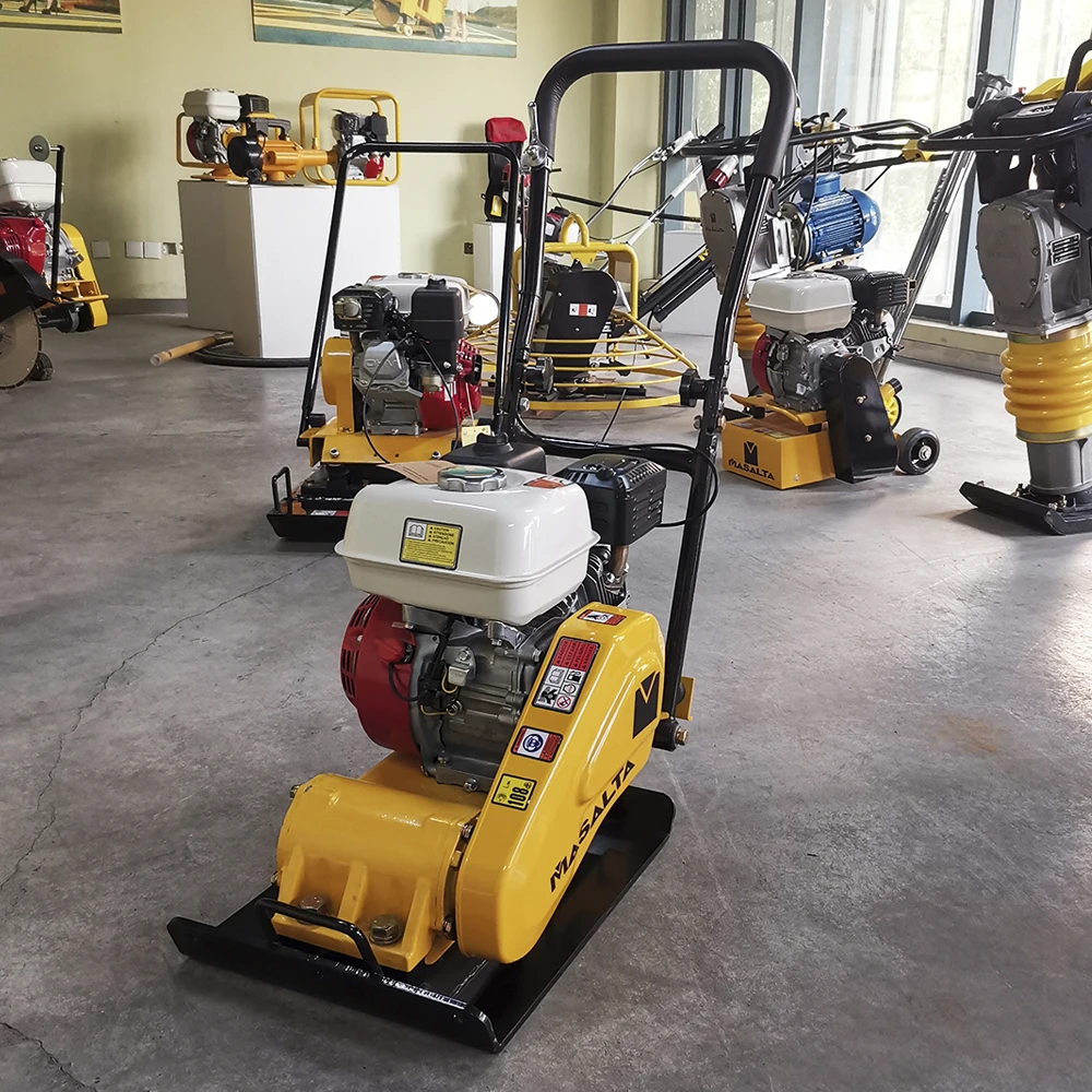 Masalta European Style 60kg Vibratory Plate Compactor Machinery With Honda/robin Engine And Moving Wheel