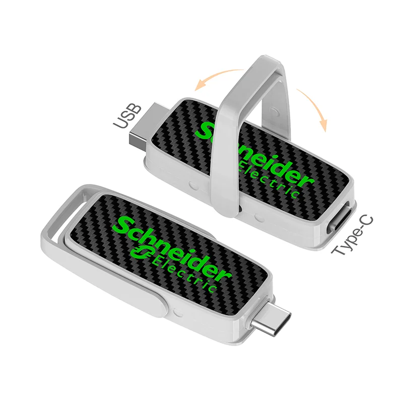 2023 New usb flash drive design UTC215 Swing Type-C LED USB drive OTG 2 in 1 usb flash stick 8gb 16gb 32gb 64gb 128gb