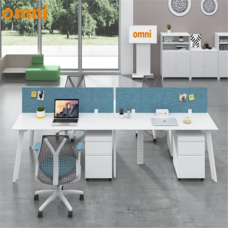 COBO Modern metal frame Expandable office furniture computer workstation desk cluster for 4 person