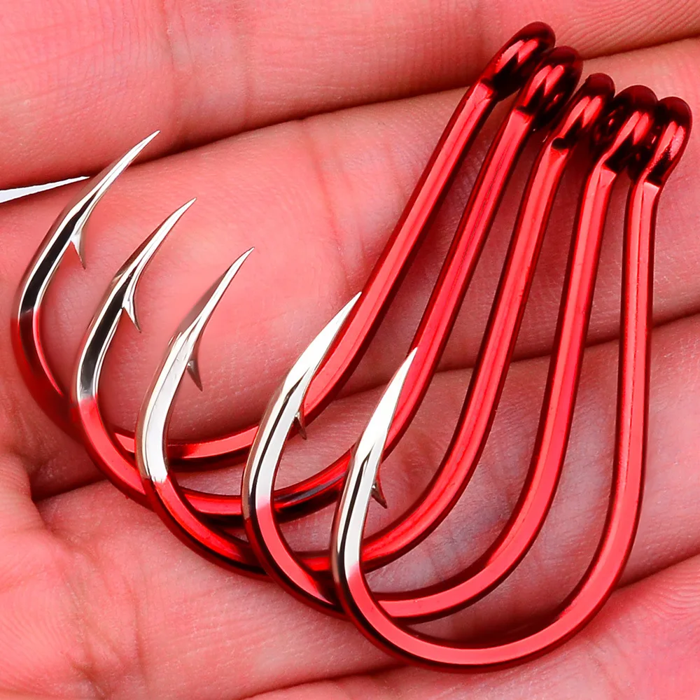 Luminous fishhook wholesale luminous high carbon steel Glow Hook suitable for deep-sea boat fishing and night fishing hook gear