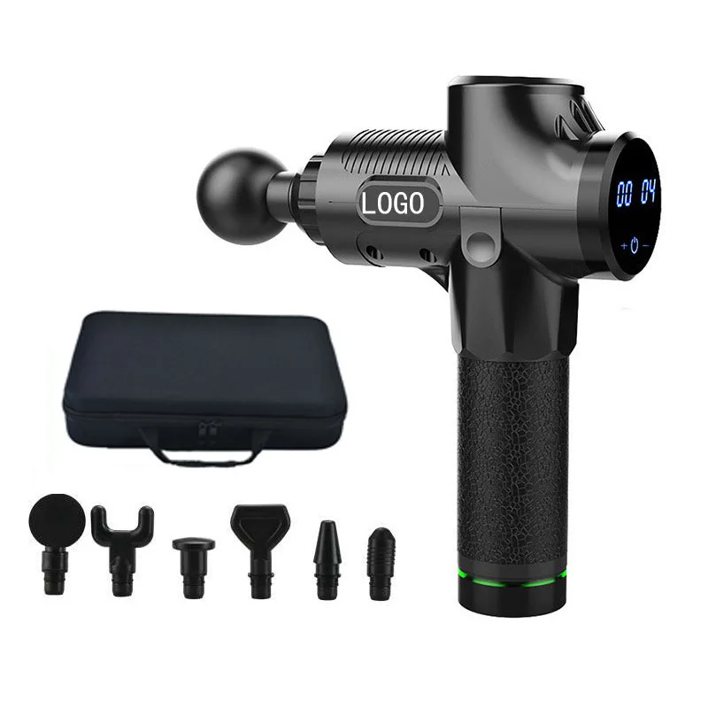 Electric Body Carbon Massage 6 Heads Powerful Handle Gun Massager Muscle Massage Gun