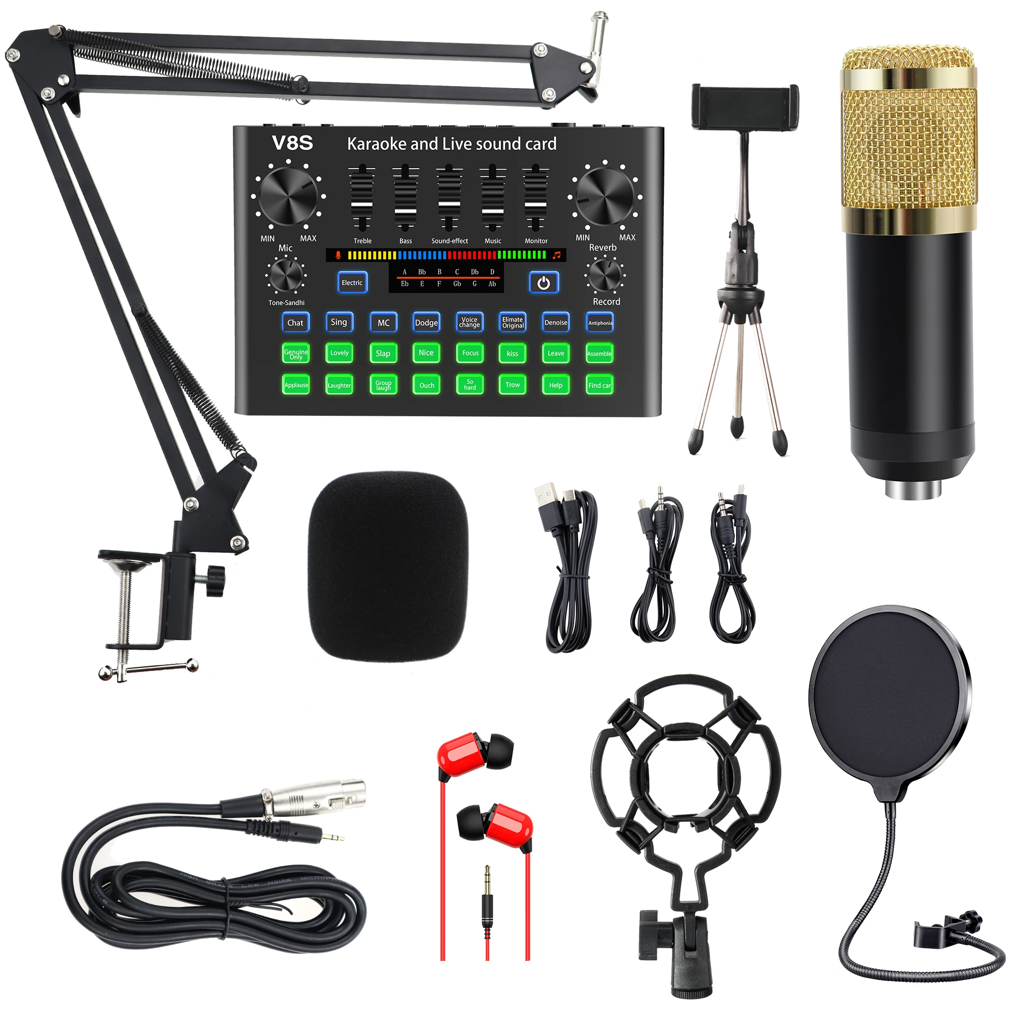 New Professional Recording audio interface  Audio Usb Sound Card Made In China studio sound card sets