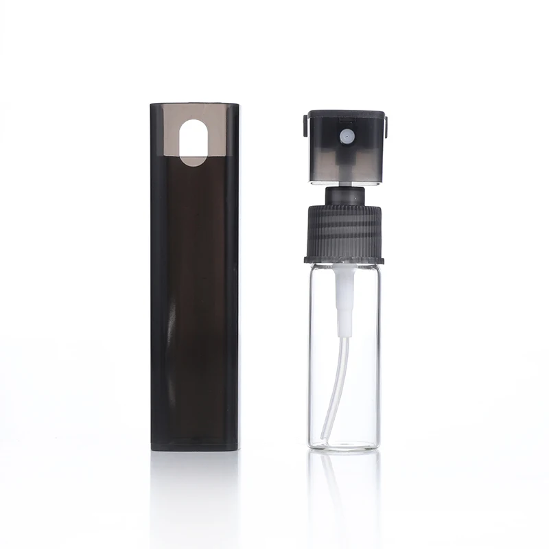 Hot sale 2ml 3ml 5ml perfume tester vial clear glass 3ml perfume bottle with gold sprayer