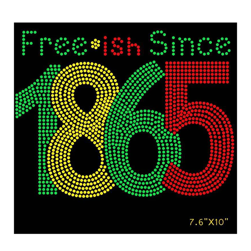 Custom Juneteenth Designs Hot Fix Rhinestone Heat Transfers Rhinestone Transfer For T-Shirt Shoe Cap