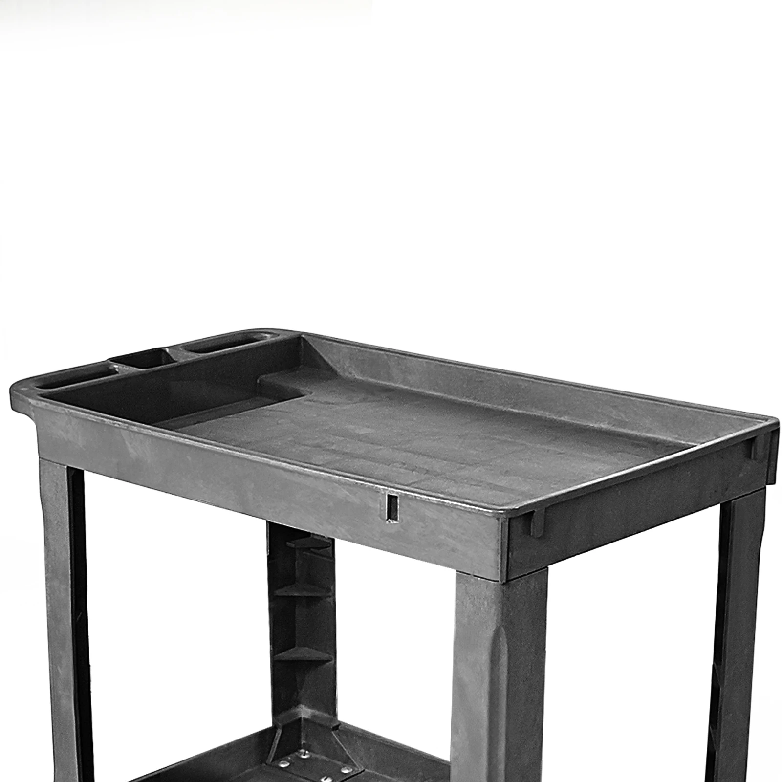 Heavy Duty 4 Wheels 2-Tier Service Mobile Industrial Utility Tool carts Two Shelf Tooling Service Cart Storage Trolley