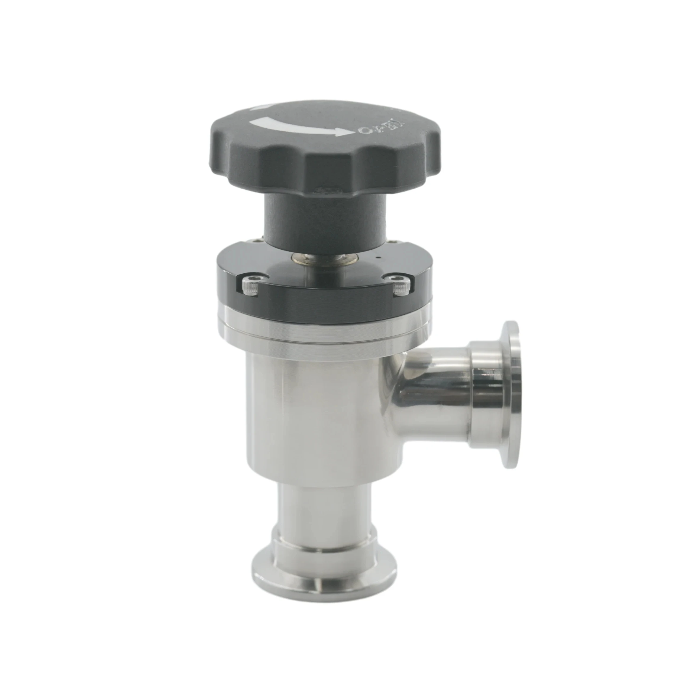 Высококачественная нержавеющая сталь SS304 SS316L KF25 вакуумный угловой клапан ручной дефлекционный L типа тарельчатый