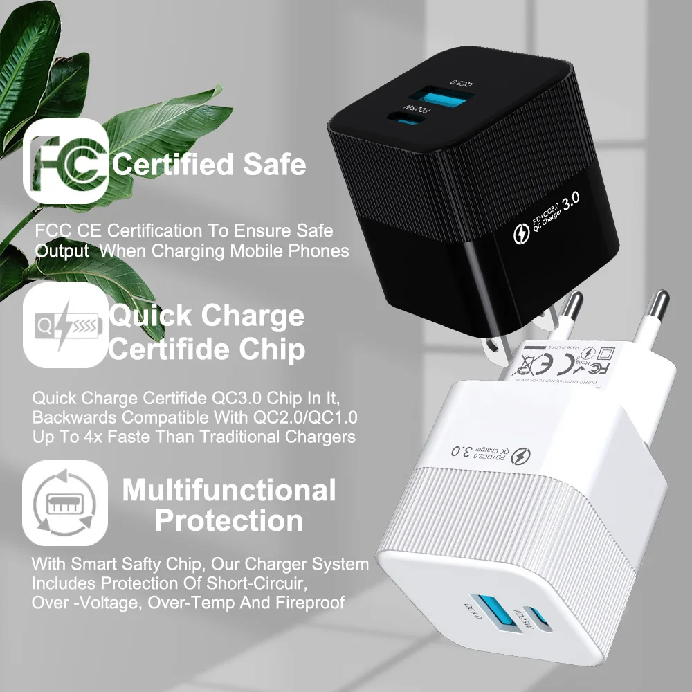 Оригинальный двойной порт usb C настенное зарядное устройство Быстрая зарядка PD 20 Вт 25 Тип c настенный адаптер для ip 16 15 14 13 12 PRO MAX