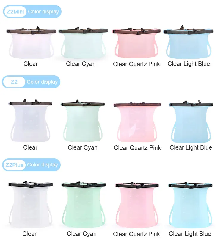 A Ecofriendly Reusable Silicone Food Storage Bag Snap With Holder