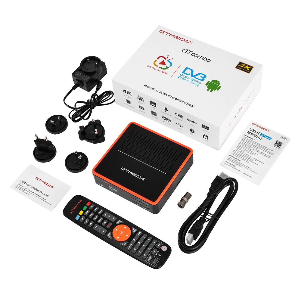 Original Factory Gtmedia Gt Combo Android 9.0+dvb-s/s2/s2x+dvb-t/t2+dvb-c+isdb-t+atsc3.0 Gt Combo