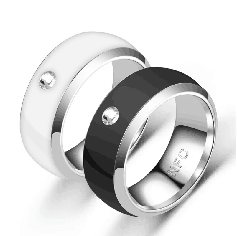 2022 New Design NFC Fashion Phone Tag Access Control Stainless Steel Smart Rings Jewelry