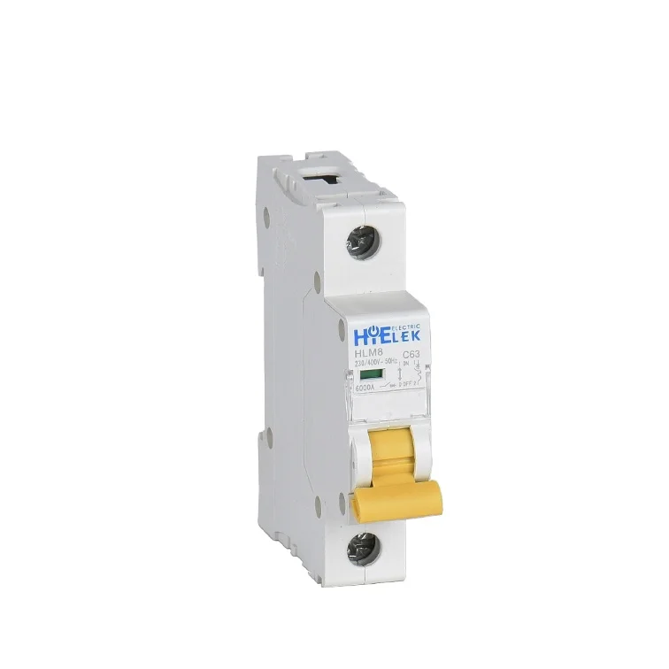 1P 2P 3P 4P 6kA safety HLM8 MCB 230VAC 2 Amp MCB with KEMA certificate