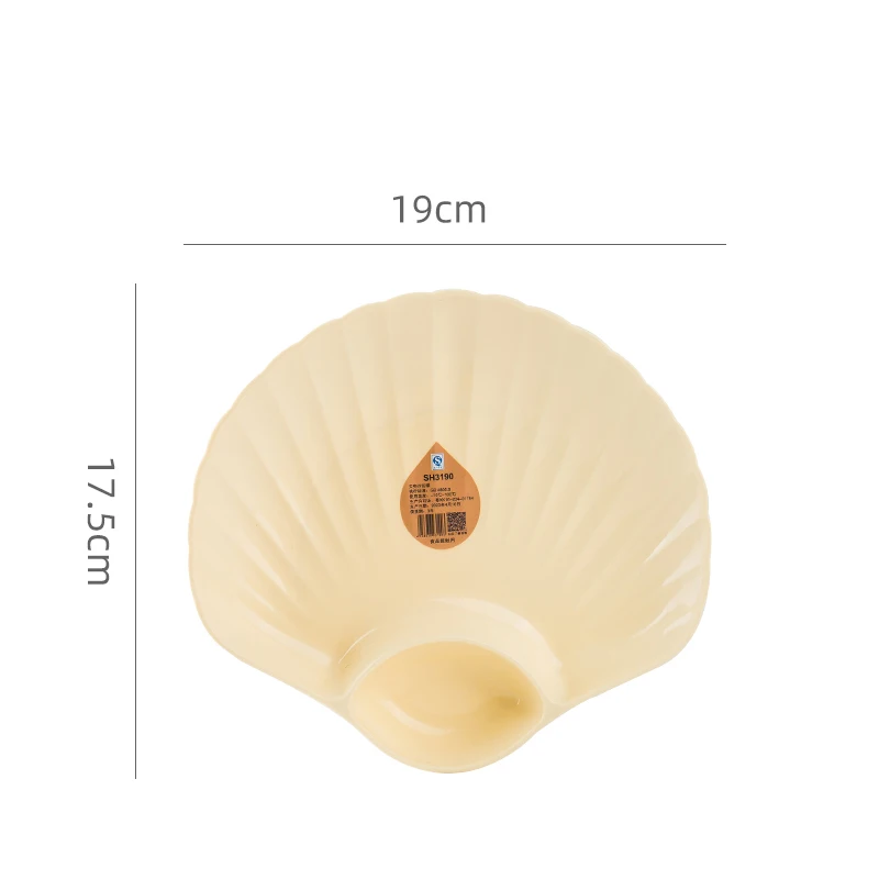 Wedding party dessert french fries fruit chip and dip platter shell plastic snack plate set with dipping saucers divide dish