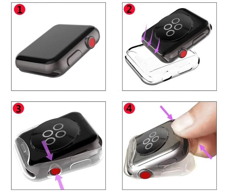  Лидер продаж прозрачный чехол из ТПУ для Apple Watch iWatch 38 40 42 44