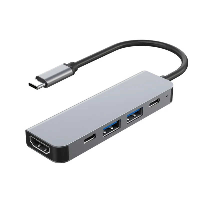 5 in 1 USB-C Hub Adapter Type-C Kabel naar 4K 60hz Converter Ethernet 3.0 USB C 8 IN 1 Hub Usb Charging Station Dock