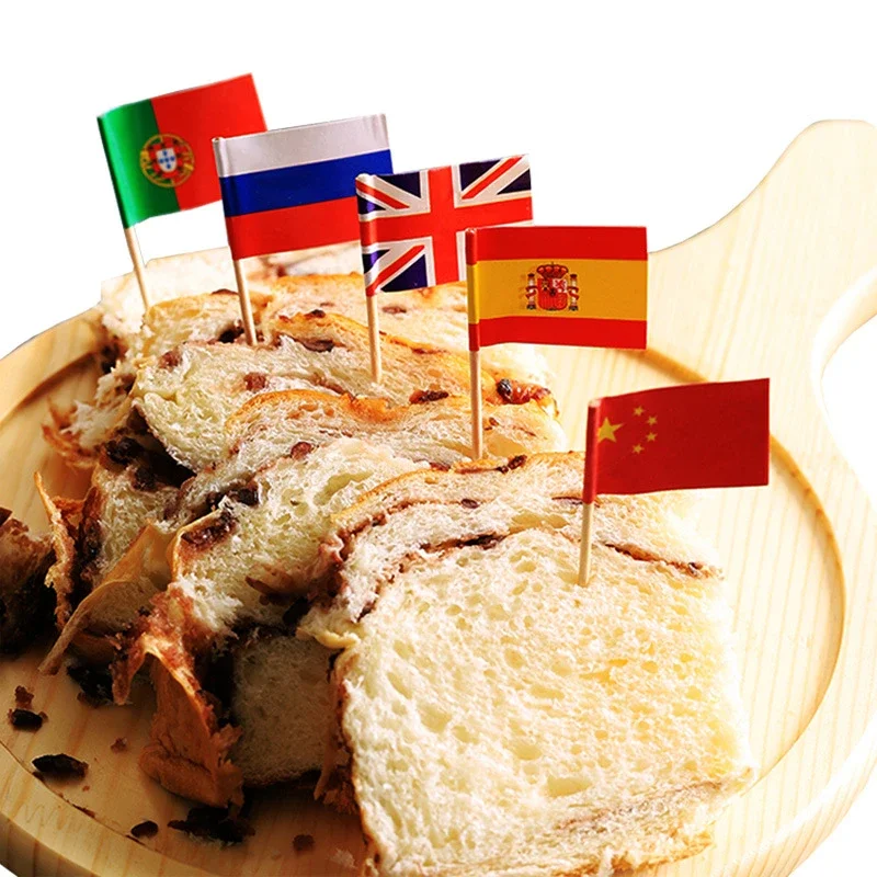 Customized country flag toothpicks national flag toothpick picks custom printed branded toothpick flags for festival party