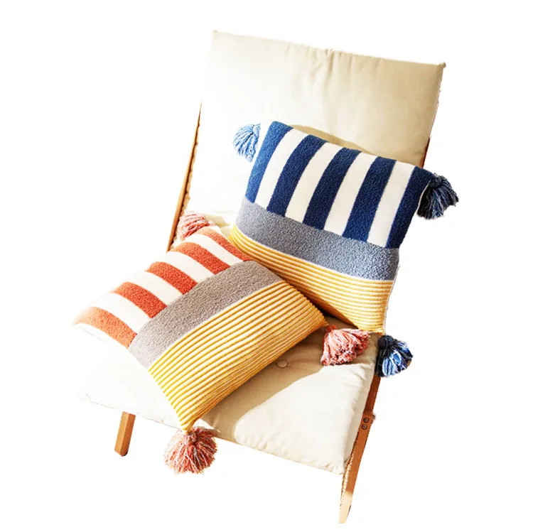 Особенно эластичная вязаная наволочка с бахромой, Всесезонная Мягкая Наволочка для подушки, подходит для спальни