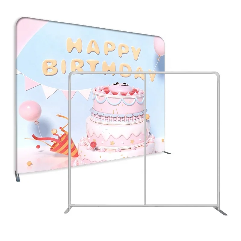 Алюминиевый тканевый стол с подсветкой настенный парфюм на заказ 3x 3/3x 4/6x12 выдвижная стойка баннер рекламный для мероприятий