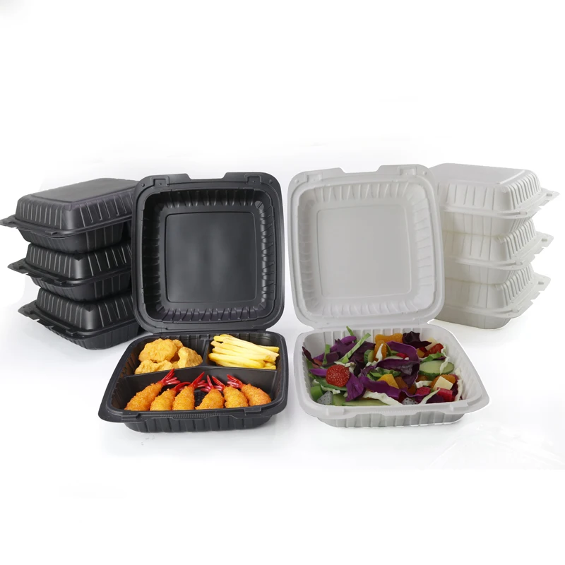 Custom logo microwaveable vent holes reusable takeaway fast food fried chicken container American disposable lunch box