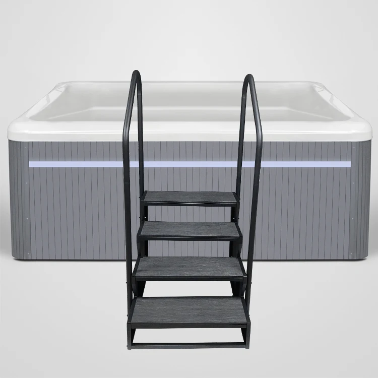 Waterproof synthetic wood outdoor spa hot tub step swim spa stairs ladder