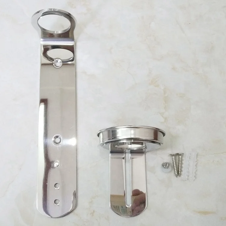 Европейский стиль 300 мл ПЭТ-коричневый цвет коместическая бутылка мыла дозатор из нержавеющей стали настенный кронштейн полка