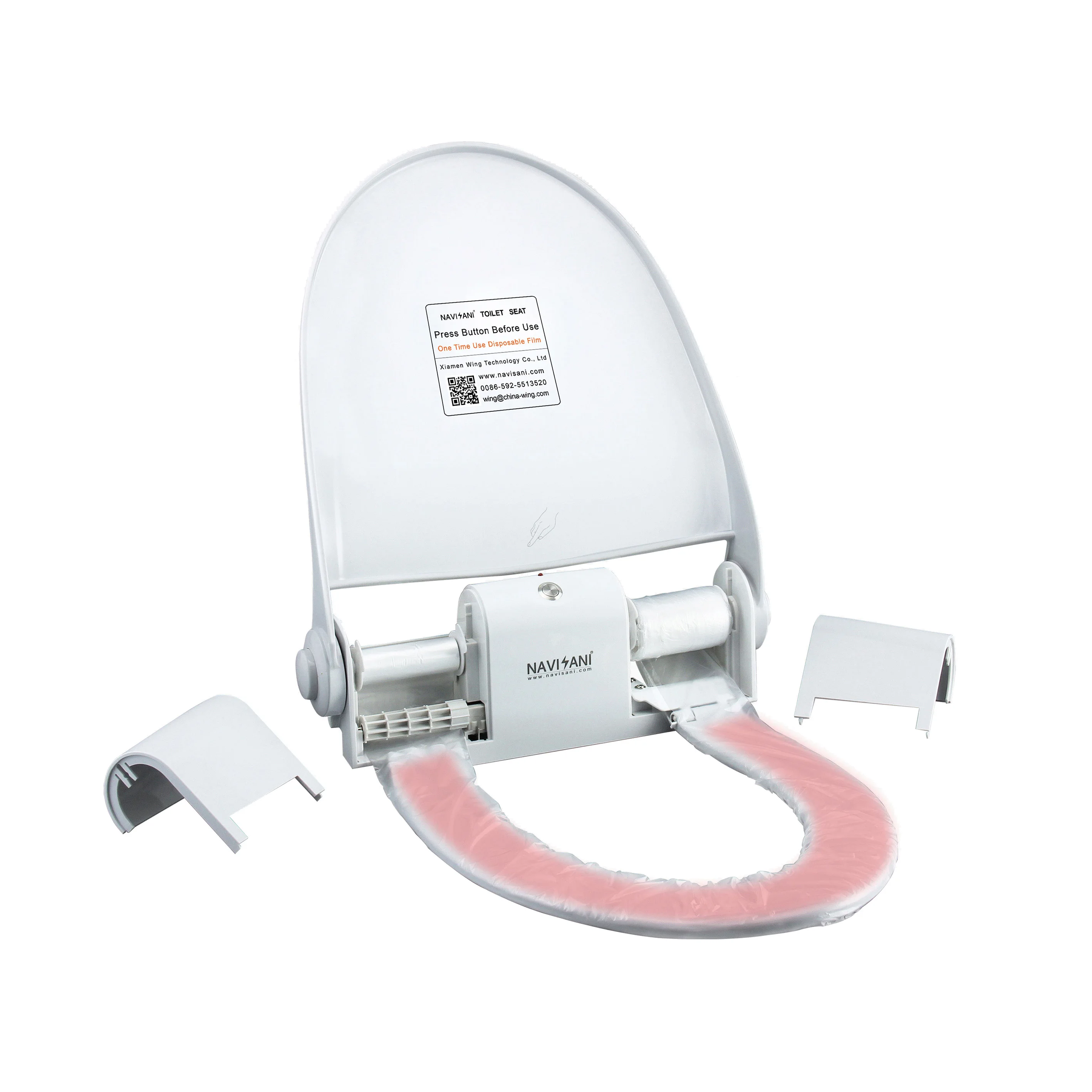 Hygienic smart heated toilet seat cover for public restrooms cleaning sanitation in casino dentist office school exhibition hall