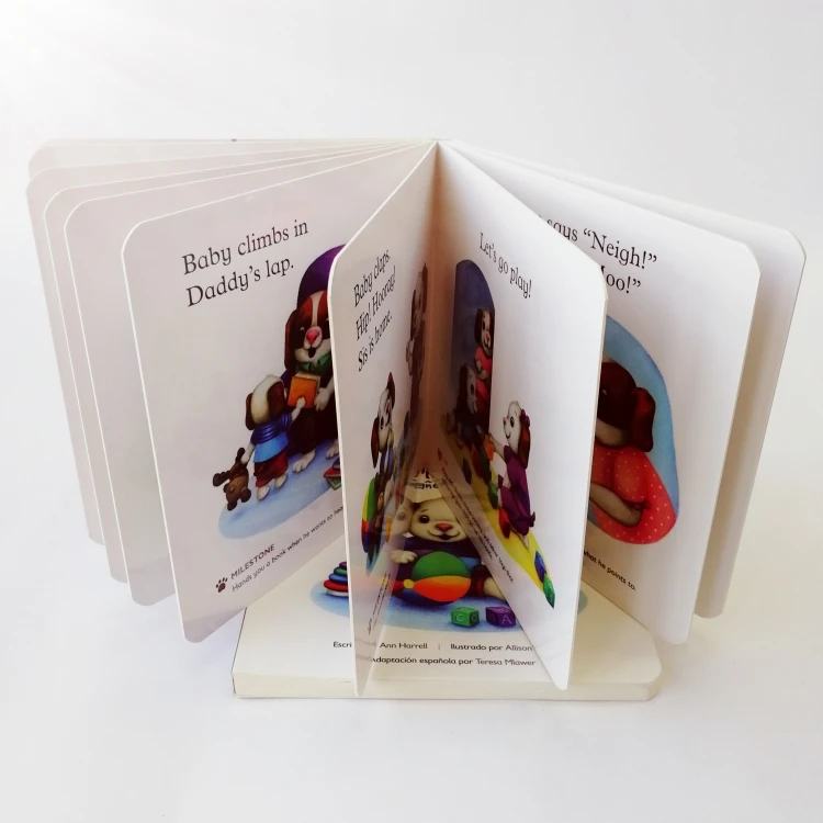 Chinese printing factory OEM round corner colorful custom baby board book printing / children learning puzzle book