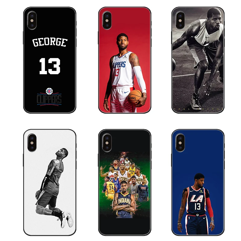 cover for iphone 7plus phone case nba Paul George glass phone case for iphone 11 pro max 8 plus xr xs max