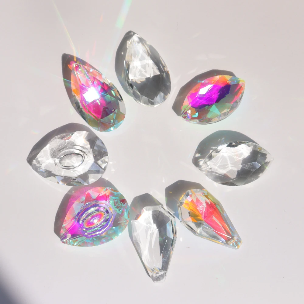 K9 prism crystal Crystal Lighting Lamp Pendant Beads Raindrop SunCatcher For Jewelry Making