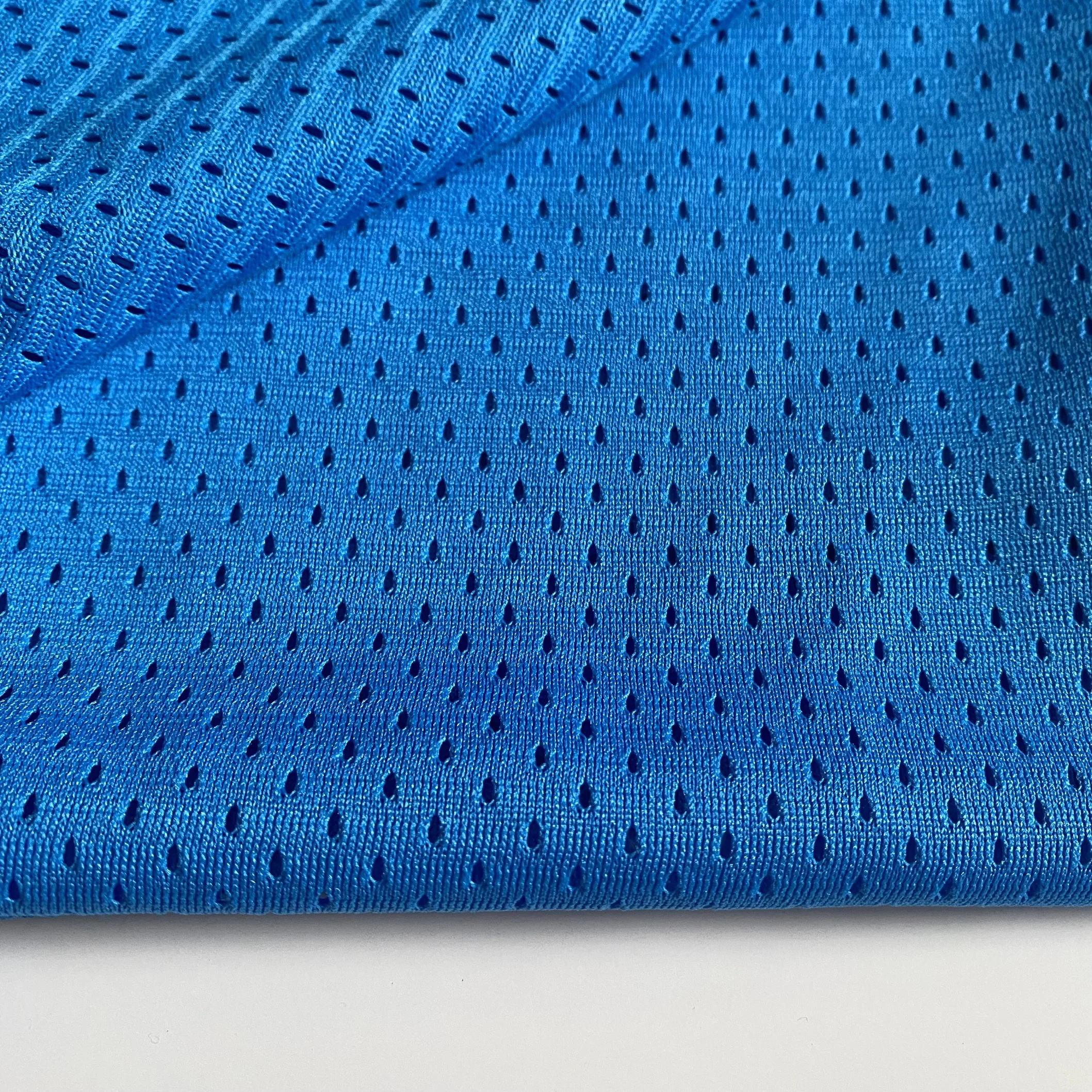 high quality polyester 200gsm breathable knit small hole netting mesh fabric material for sports shoes lining