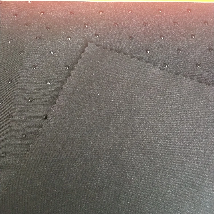 Sales of fashion, comfortable, leisure, environmental protection, poly spandex shining fabrics swim fabric with diamond