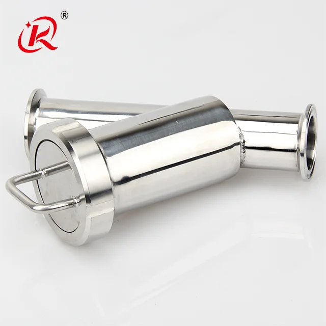 Manufacturer High Quality Y Type Filter SS304/316 Sanitary Tri Clamp Precision Filter Housing Mesh Strainer For Water Treatment