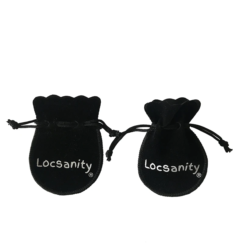 
Custom Logo 7x9cm Black Calabash Ring Pouches Velvet Drawstring Jewelry Bag 
